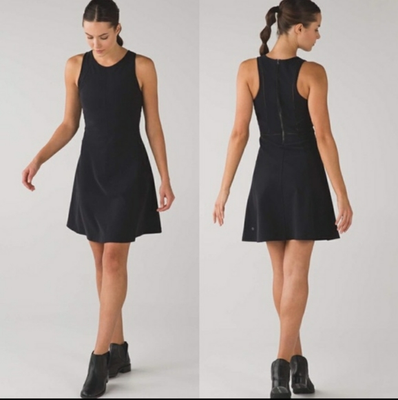 lululemon athletica Dresses & Skirts - Lululemon & Go Till Dawn Black Dress Sz 10